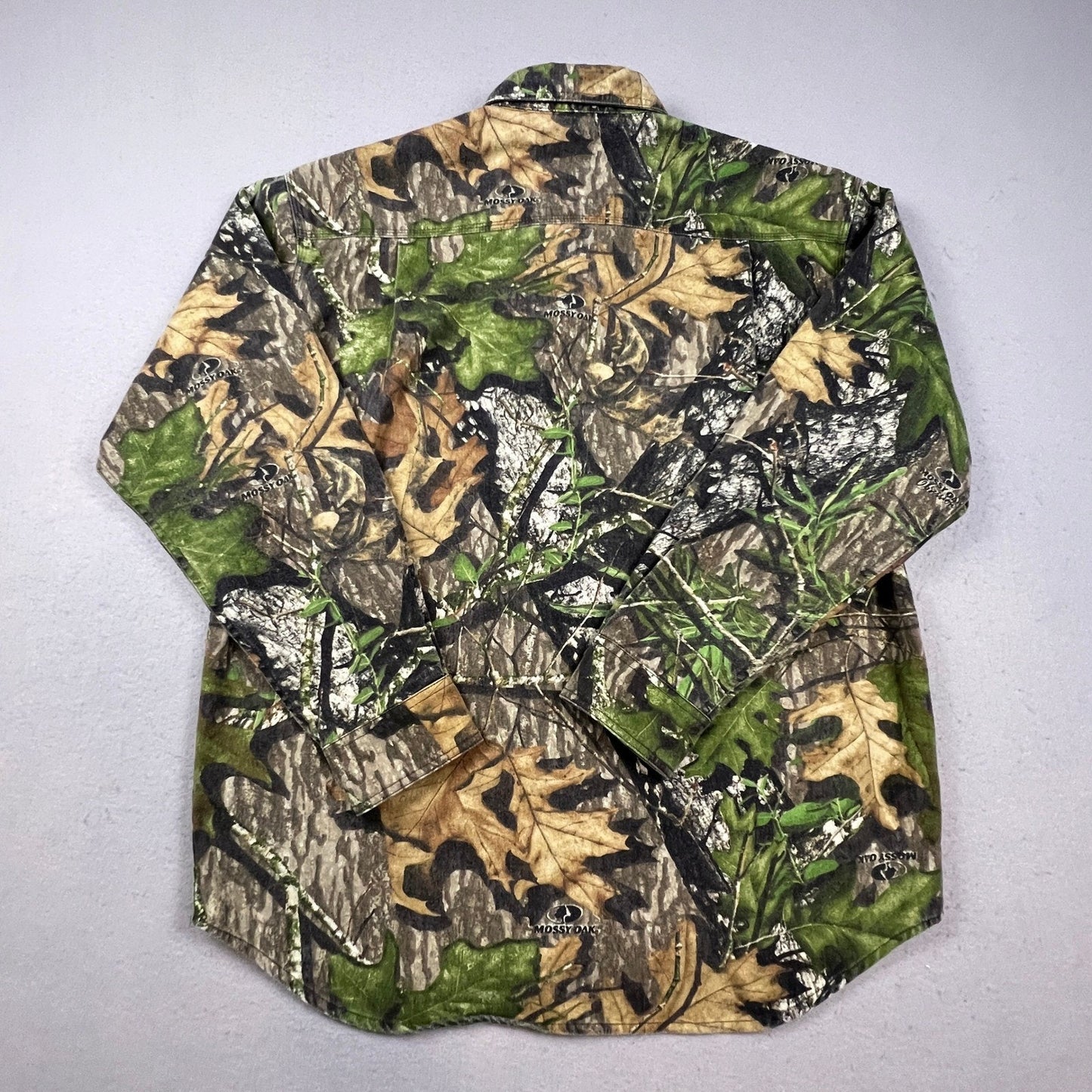 Mossy Oak Explorer Shirt Mens L Camo Long Sleeve Button Down Hunting Obsession