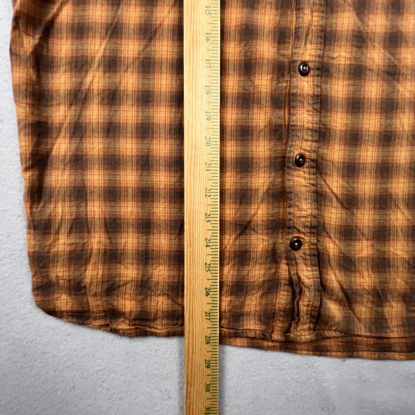 REI Co-op Flannel Shirt Mens Large Orange Brown Plaid Cotton Hiking Outdoor F20