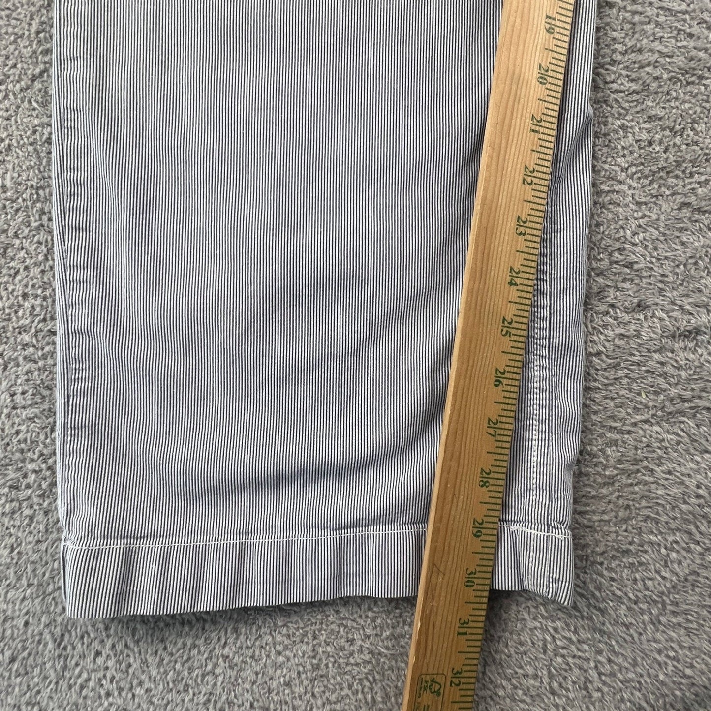 Stripe Pants Mens 37x31 Blue White Drawstring Beach Summer Seersucker