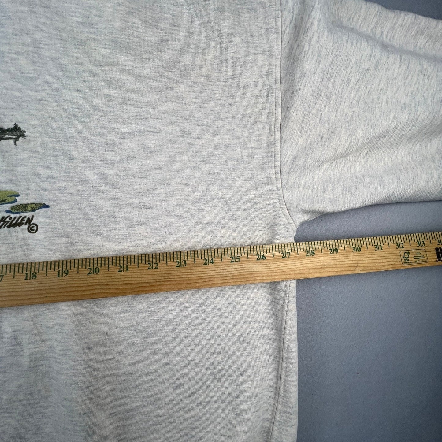VTG C&B Sport Sweatshirt Mens XXL Gray Bass Fishing Embroidered Cabin Woods Camp