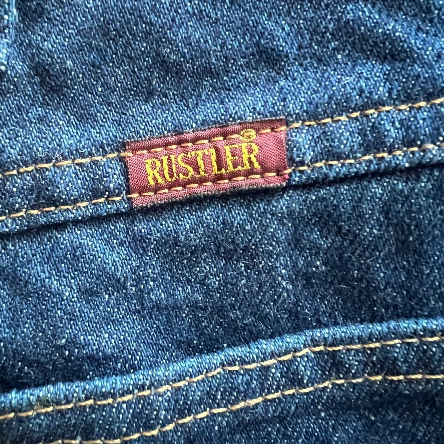 Vintage Rustler Jeans Mens 38x30 Denim Classic Fit Straight Leg Workwear Rodeo