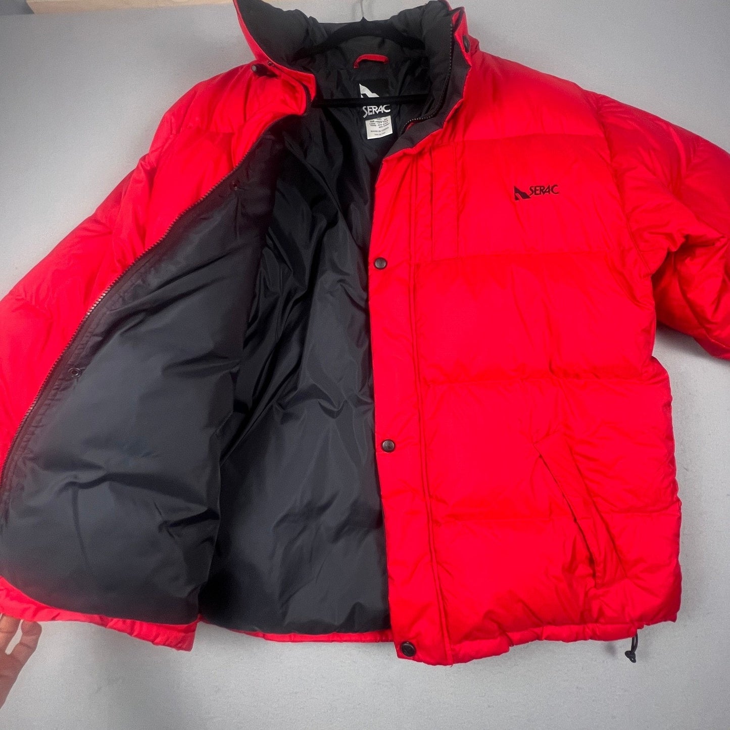 Serac Puffer Jacket Mens XL Red Down Insulated Heavy Winter Coat Gorpcore VTG