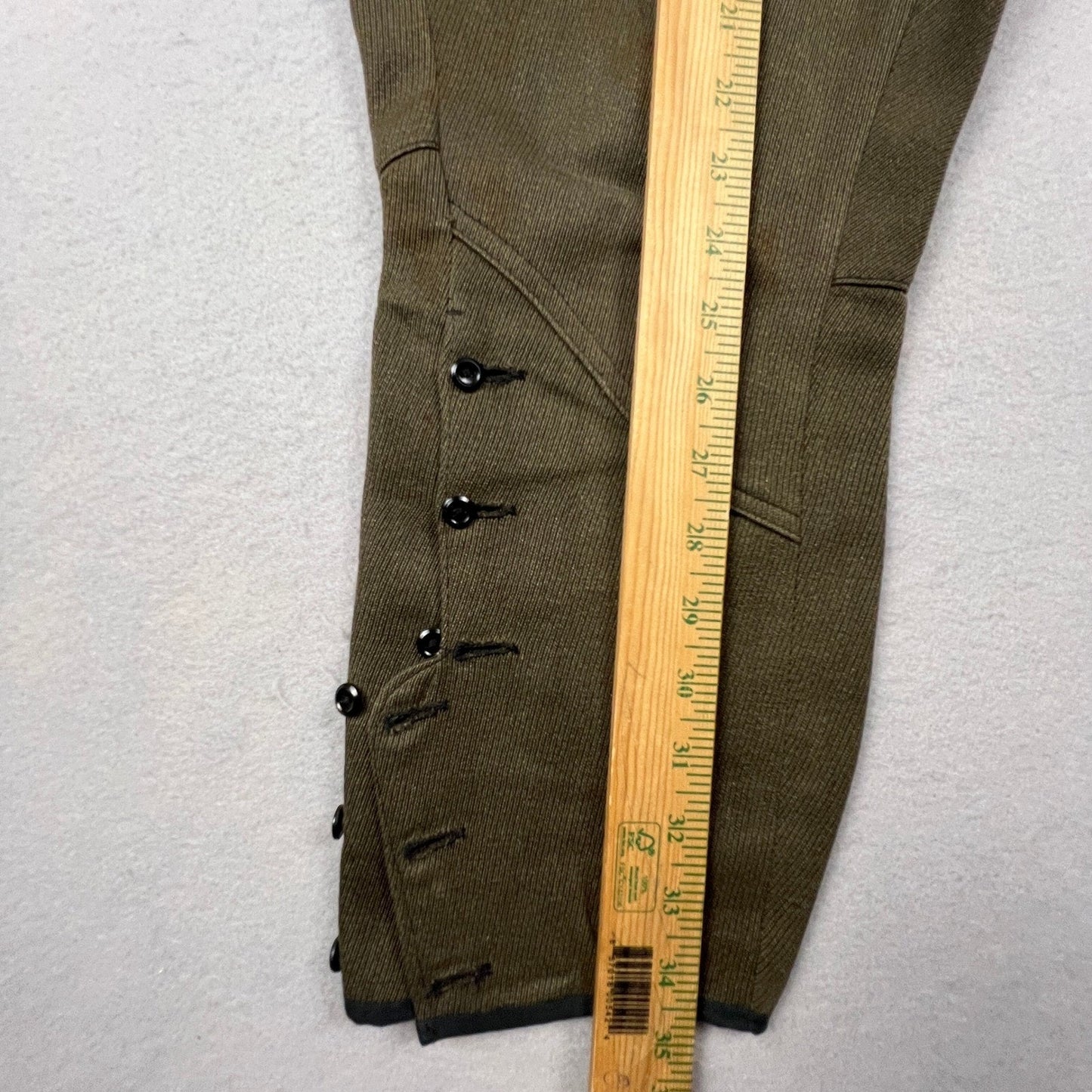 VTG 1940s Wool Riding Breeches Jodhpurs Button Cuff Equestrian Military Style