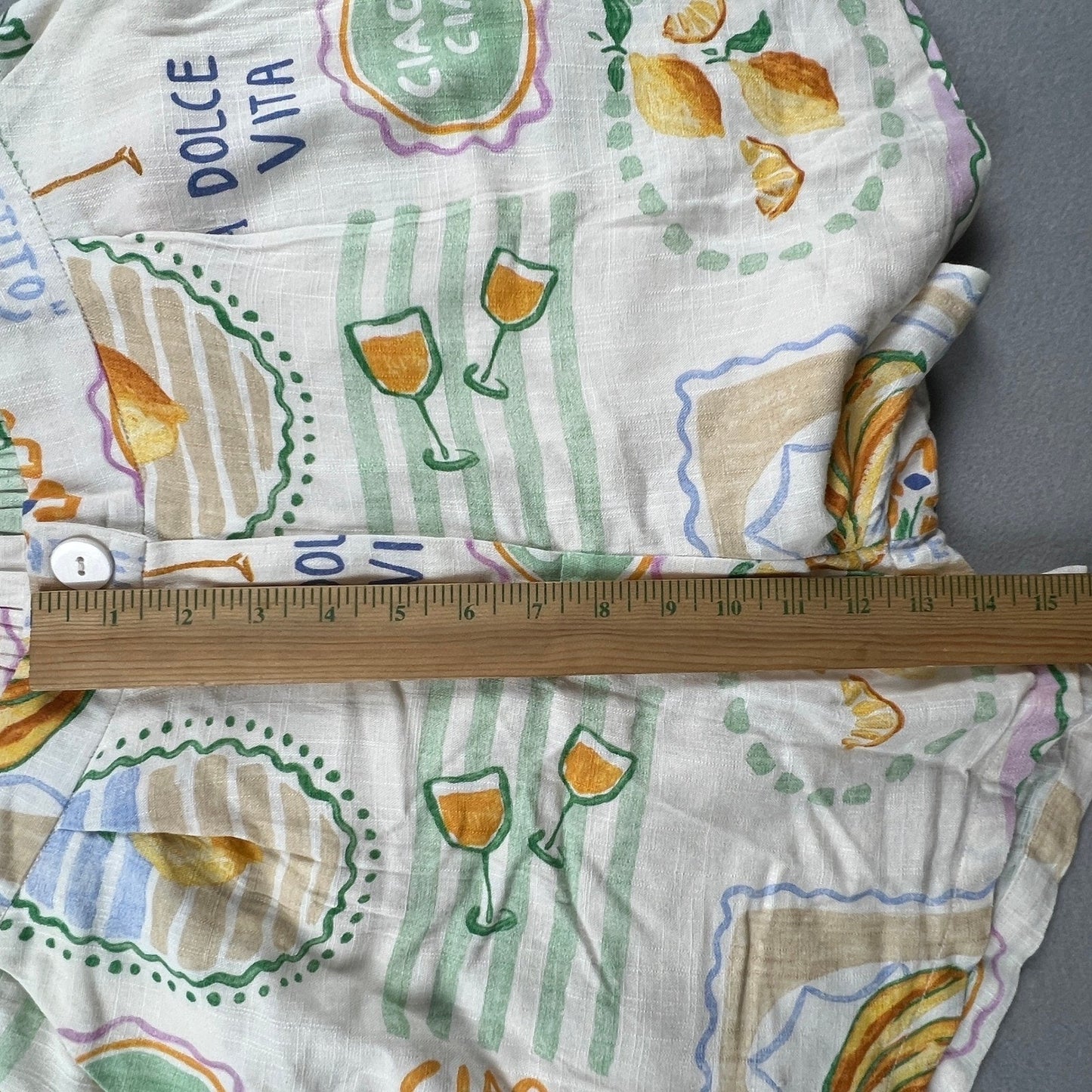 Paper Heart Anthropologie Set Women Large Linen Blend Retro Summer Italy
