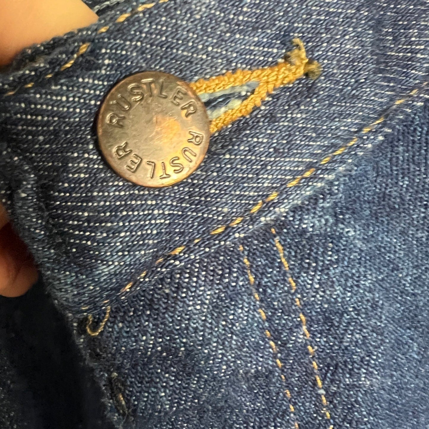 Vintage Rustler Jeans Mens 38x30 Denim Classic Fit Straight Leg Workwear Rodeo