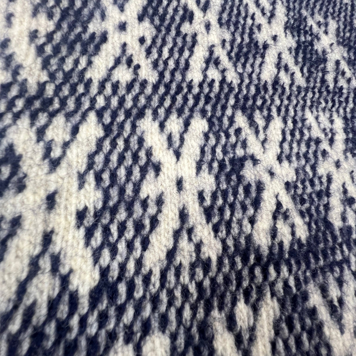 Pendleton Wool Sweater Mens XL Blue Cream Geometric Knit Vintage Mock Neck USA