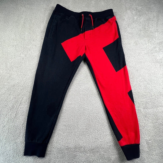 Polo Ralph Lauren Performance Mens Sweatpants M Black Red Streetwear Jogger Luxe