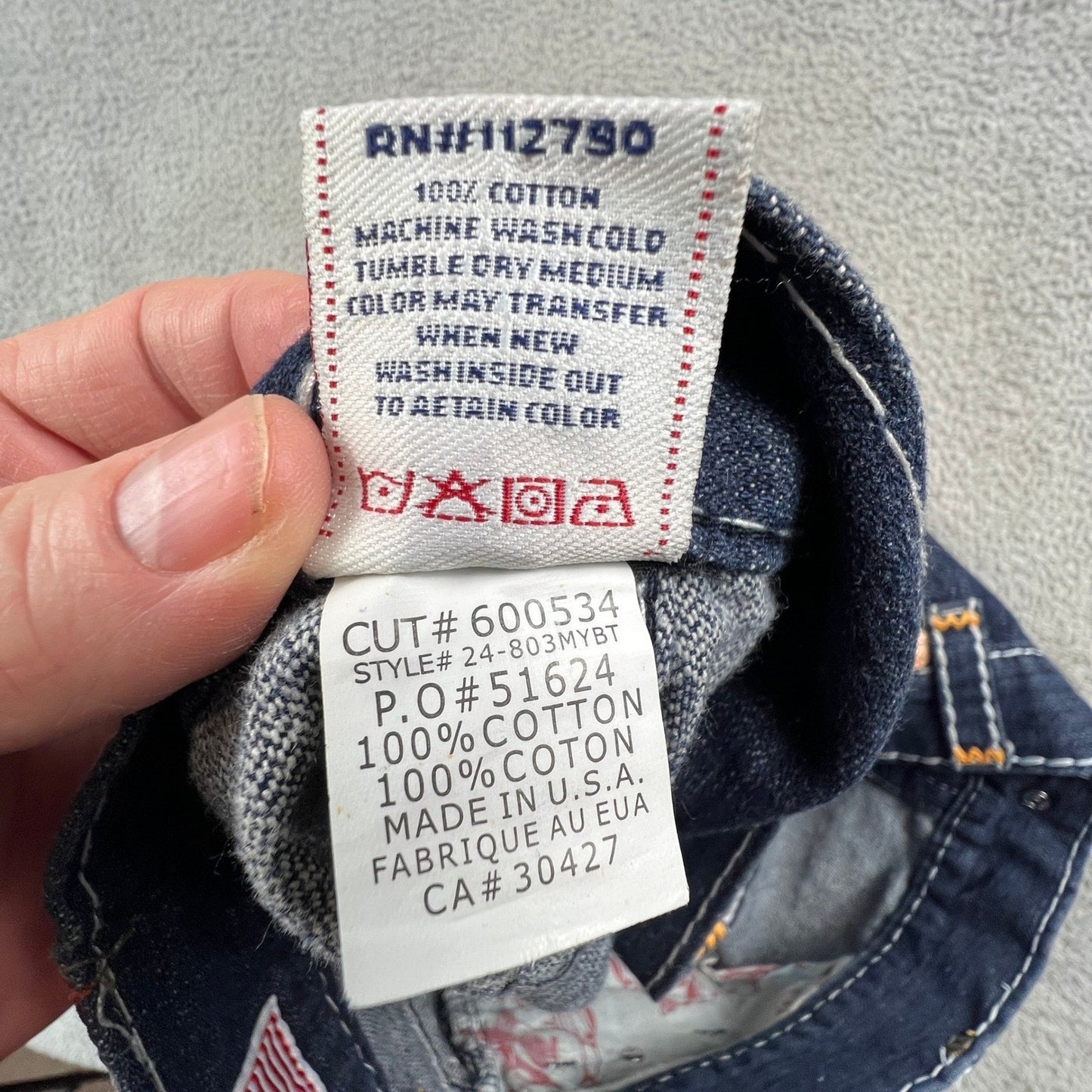 True Religion Joey Super T Jeans Mens 40 Blue Contrast Stitch Made in USA Y2K