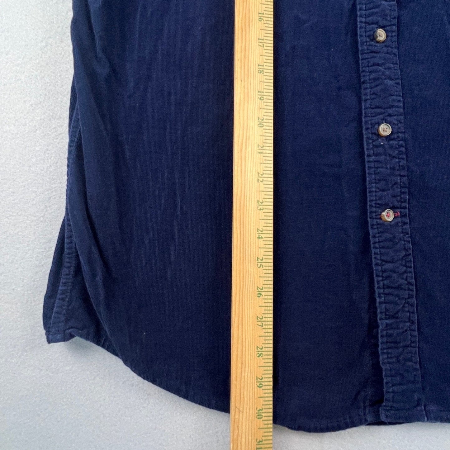 Club Room Corduroy Shirt Mens L Navy Blue Button Down Long Sleeve Casual Classic