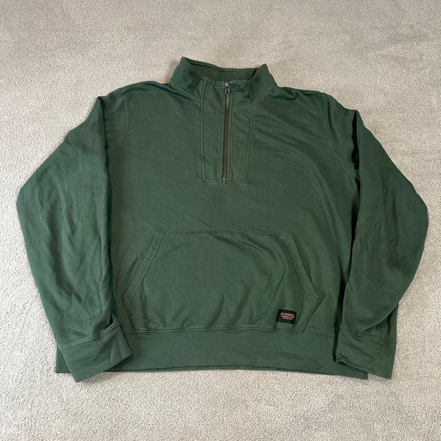 REI Cooperative Men's Green Quarter Zip Pullover Sweatshirt XLarge