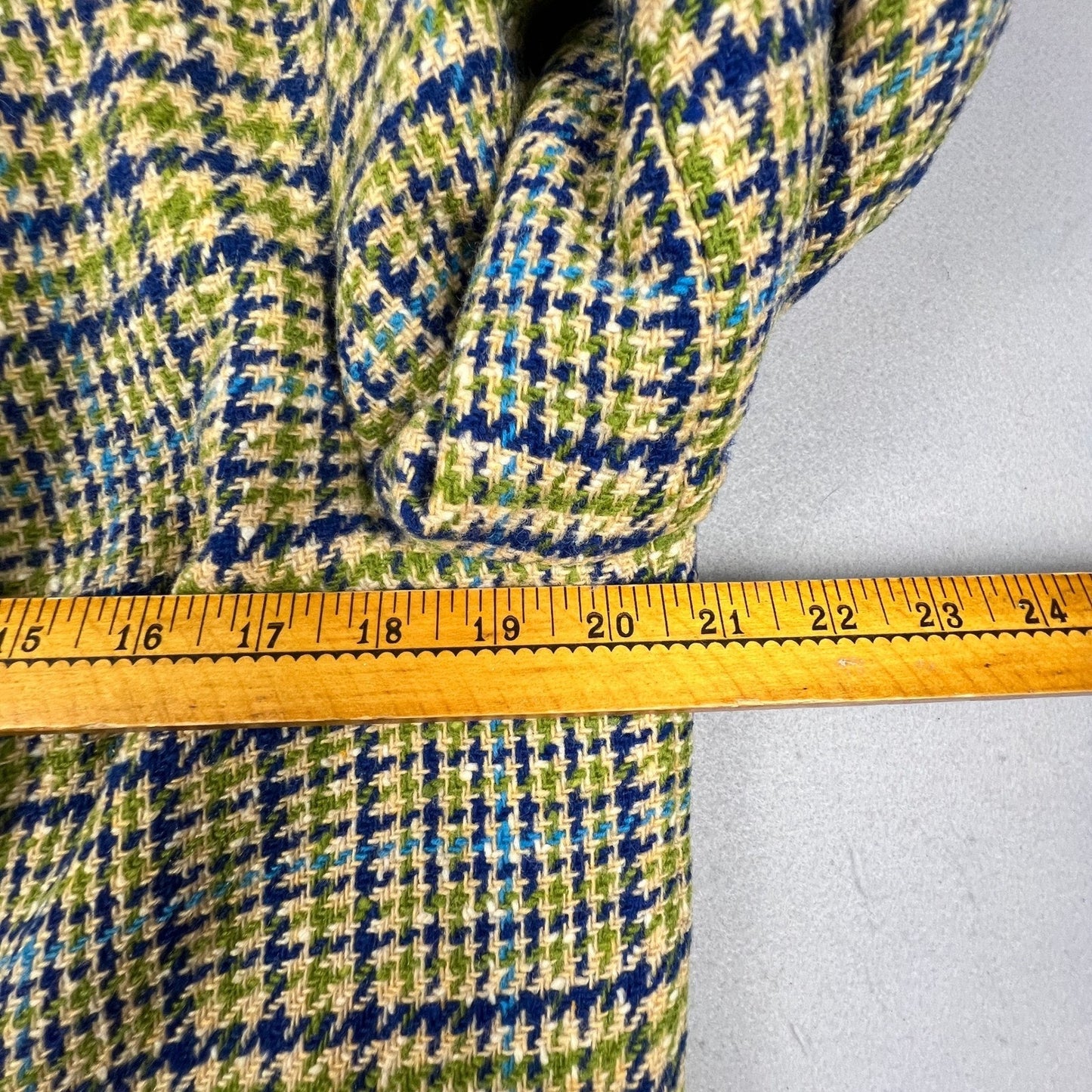 Pendleton Wool Overcoat Womens L Multi Houndstooth Vintage Long Trench Coat