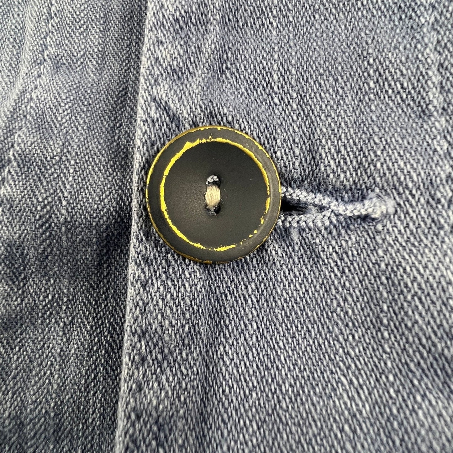 Zara Chore Jacket Womens Medium Blue Cotton Linen Utility Workwear Shacket M