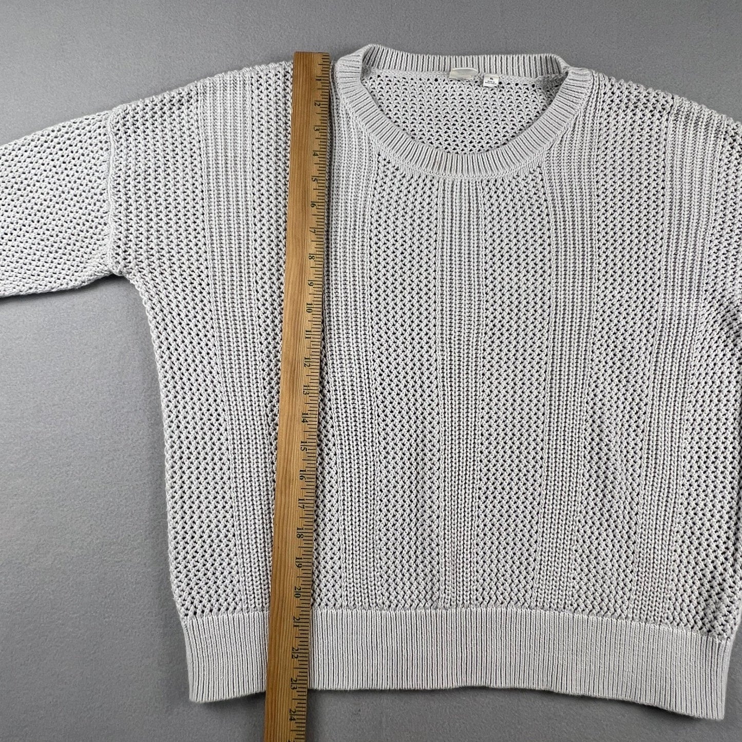 100% Cotton Gap Textured Knit Sweater XL Pullover Casual Coastal Boho Classic
