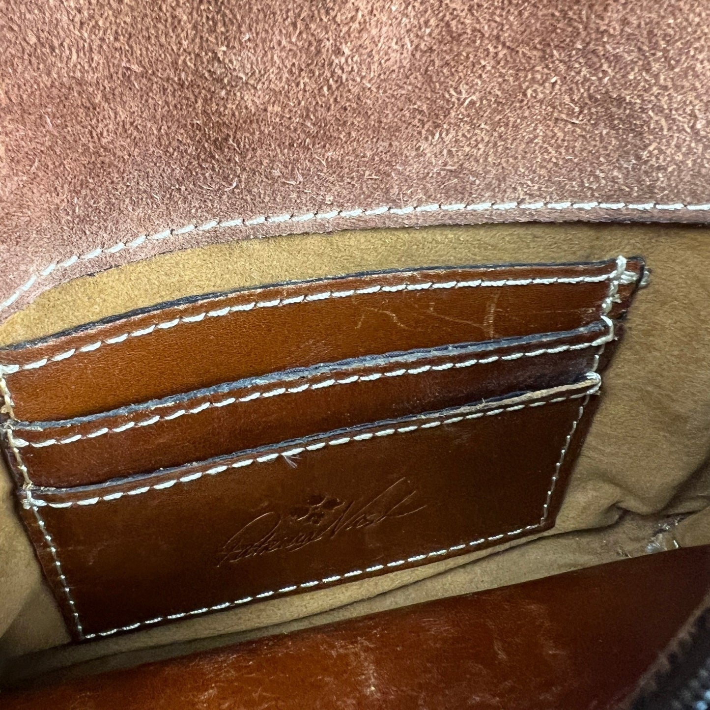 Patricia Nash Tooled Leather Crossbody Bag Tan Floral Embossed Vintage Boho