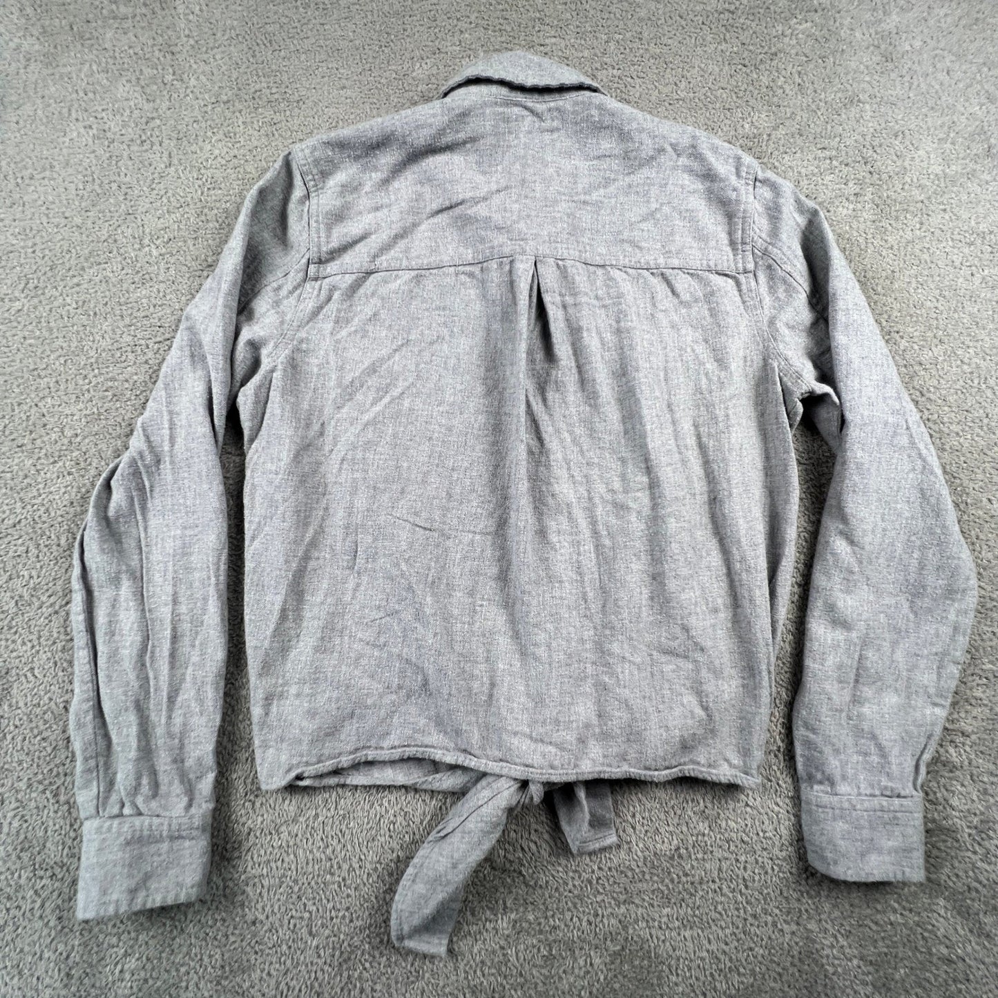 Madewell Cotton Shirt Womens Small Gray Button Up Long Sleeve Casual Minimalist