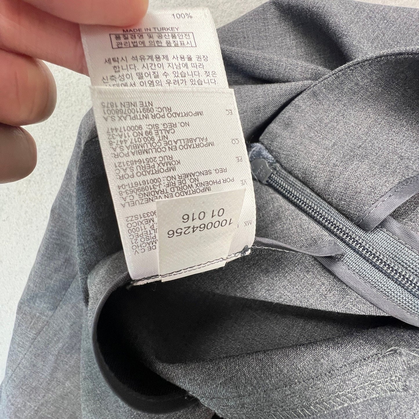Brooks Brothers Dress Pants Womens 10 Grey Tollegno 1900 Wool Side Zip Split Hem