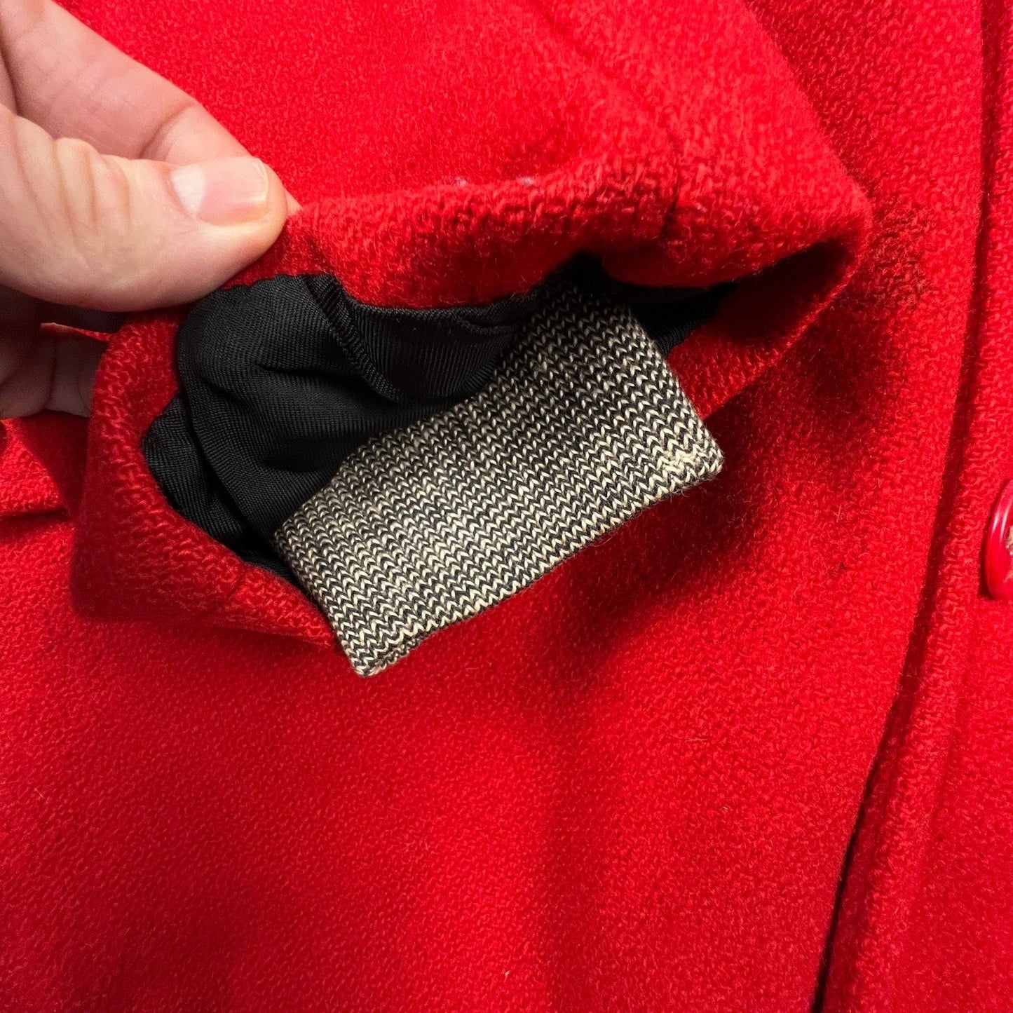Vintage Sears Sportswear Wool Cruiser Jacket Mens L Red Hunting Game Pocket 60s