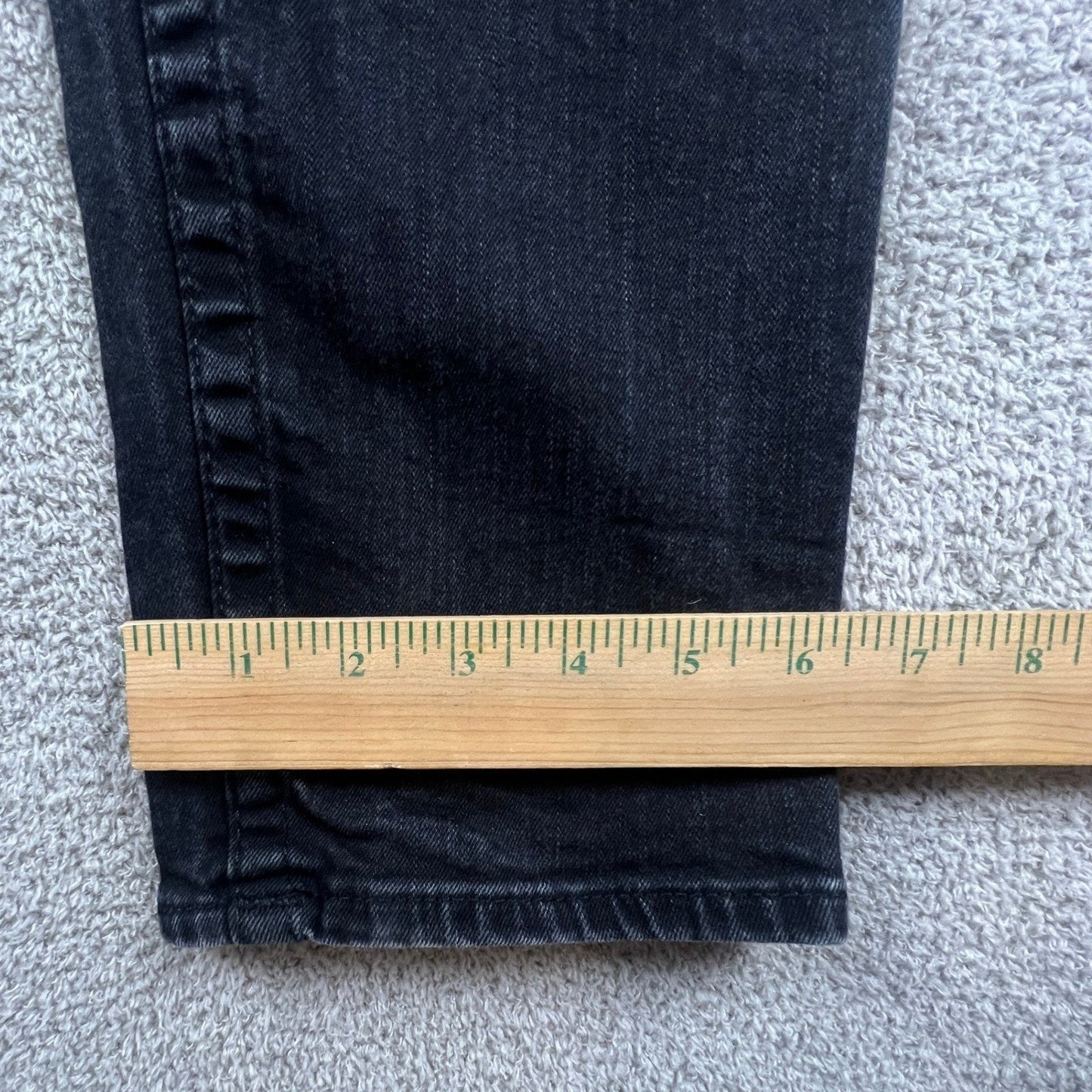 True Religion Skinny Jeans Mens Size 33 Rocco Flap Faded Black
