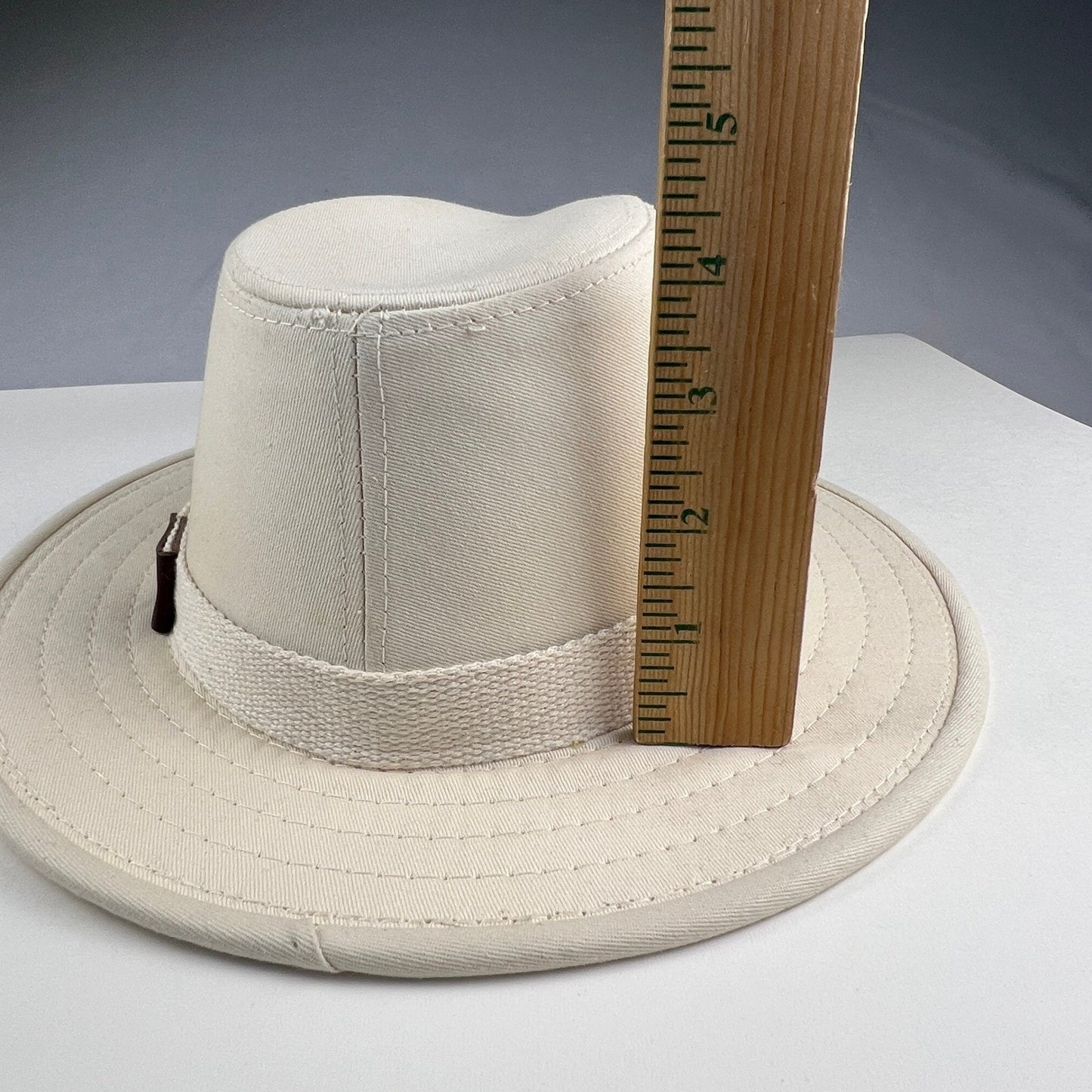 Panama Jack Safari Hat Mens Large Cream Cotton Canvas Outdoor Hiking Outback Sun