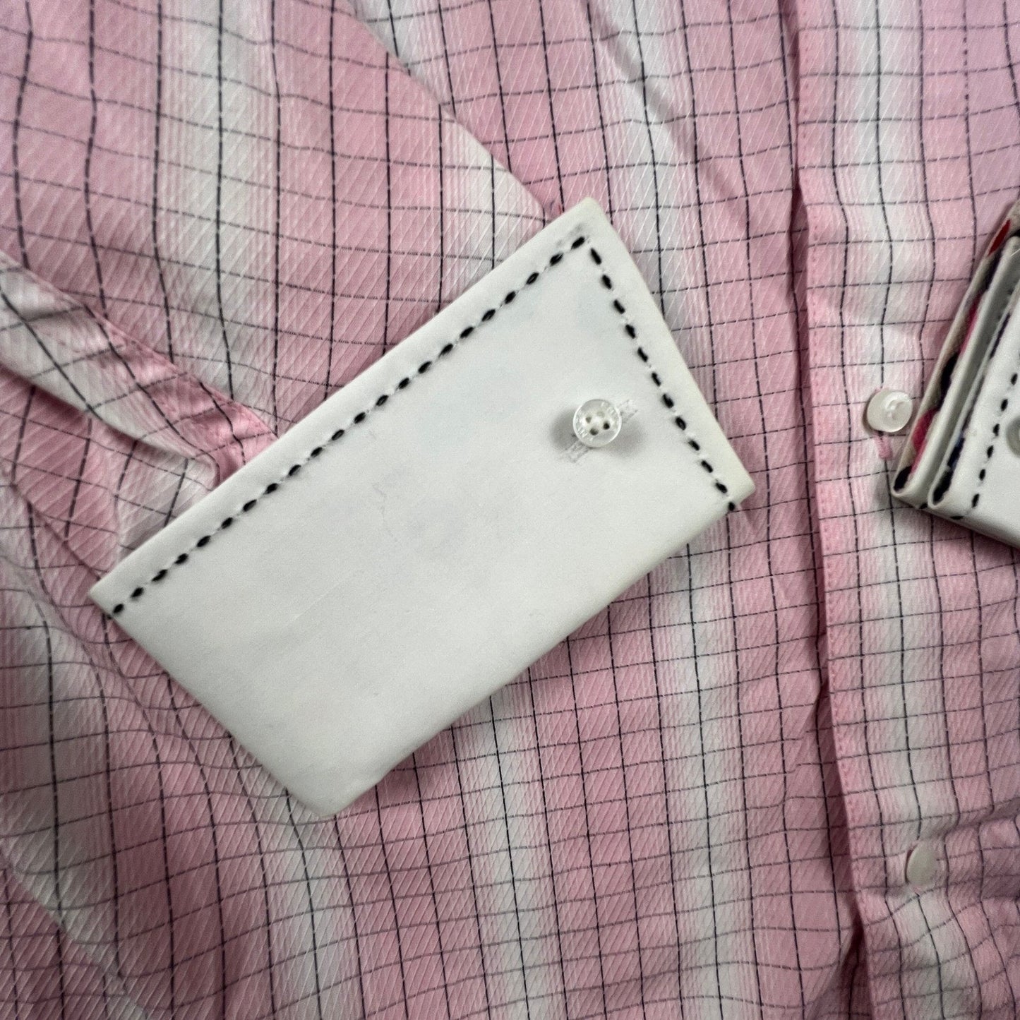 Enyce Button Down Shirt Mens XL Pink Plaid Woven French Cuff Contrast Y2K Urban