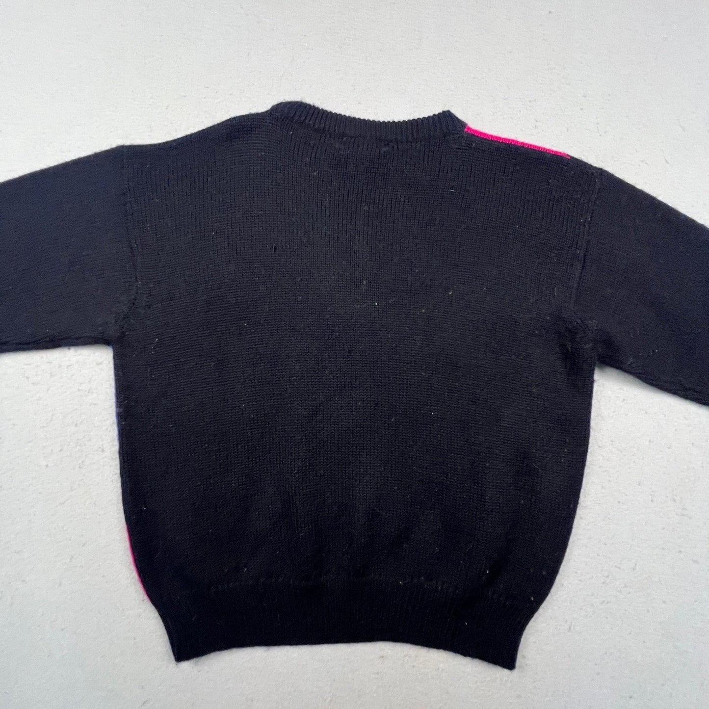 Alfred Dunner Sweater Women XL Black Floral Argyle Knit Vintage Style Crewneck