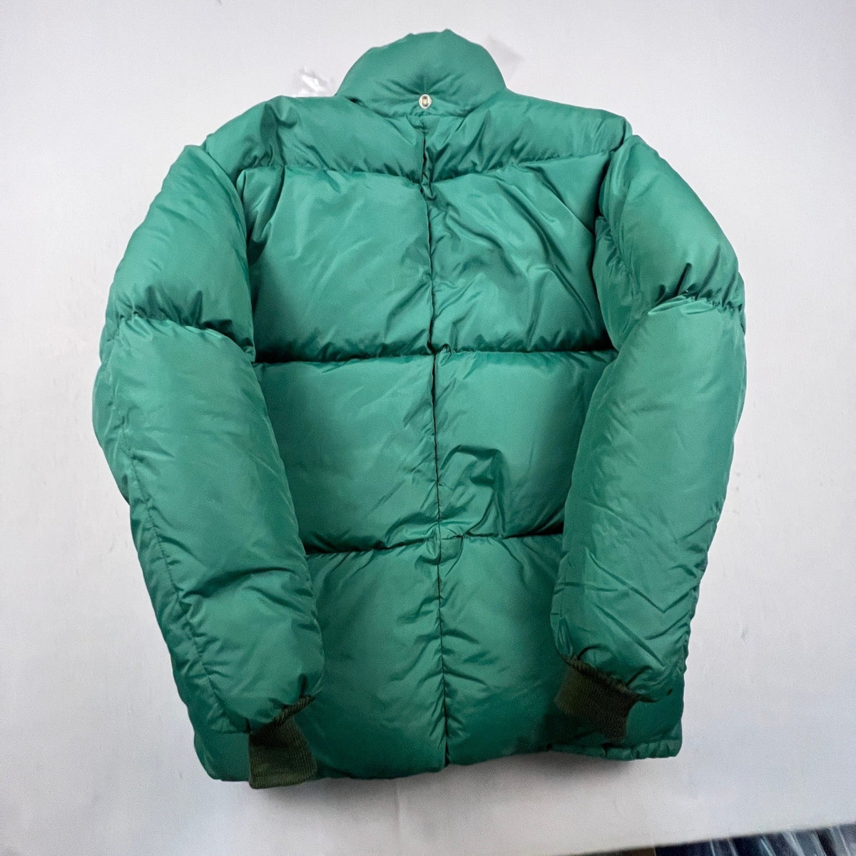 Comfy Goose Down Puffer Jacket Mens XL Green Vintage Seattle Quilt Mfg Hooded