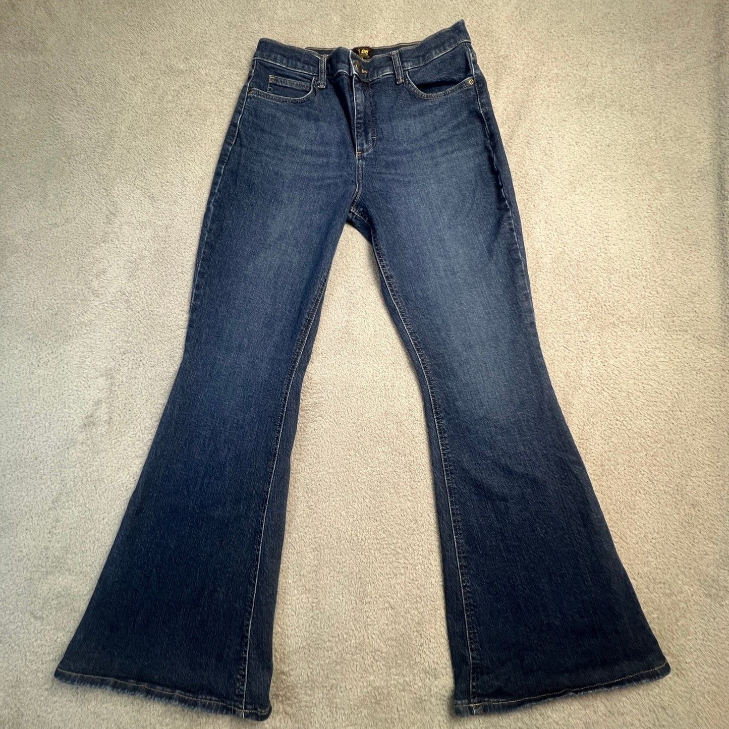 LeeJeans Flare Leg Women's Size 10 Dark Wash High Rise Denim Short