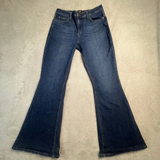 LeeJeans Flare Leg Women's Size 10 Dark Wash High Rise Denim Short