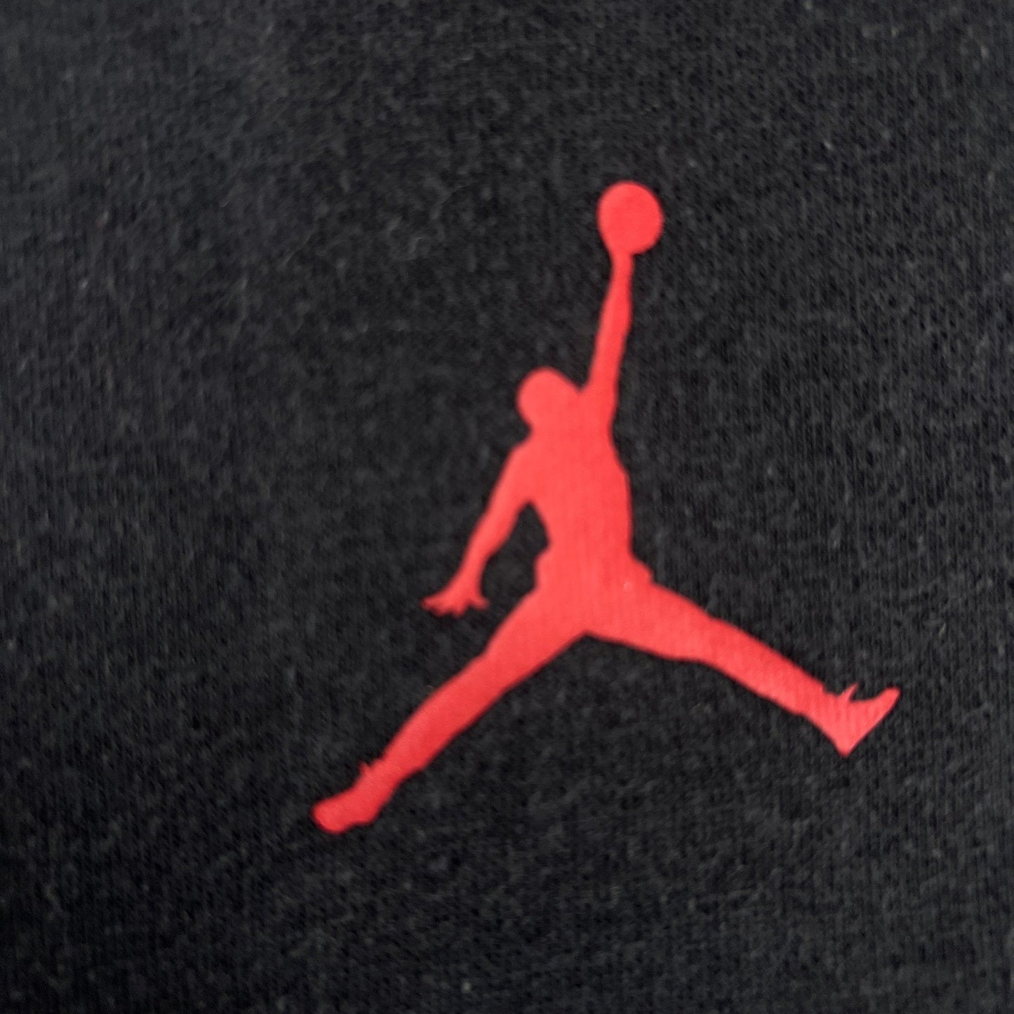 Jordan Hoodie Boys L Black Red Jumpman Graphic Zipper Pocket Fleece Pullover VTG