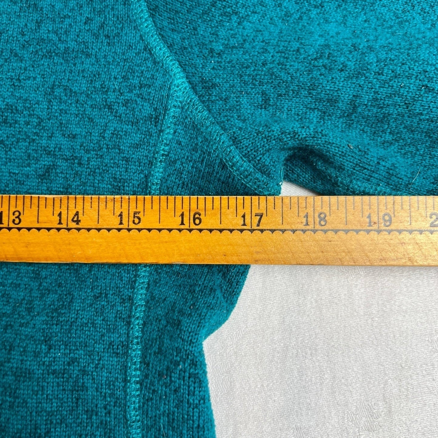 The North Face Fleece Hoodie Pullover Women's Small Petite Teal Neck Plaid Lined