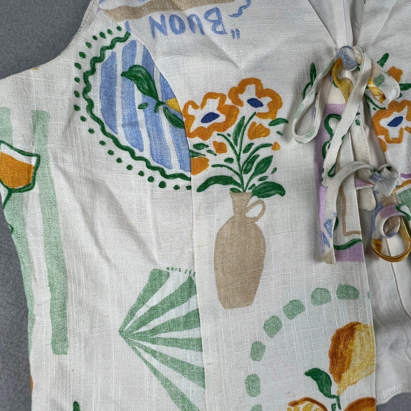 Paper Heart Anthropologie Set Women Large Linen Blend Retro Summer Italy