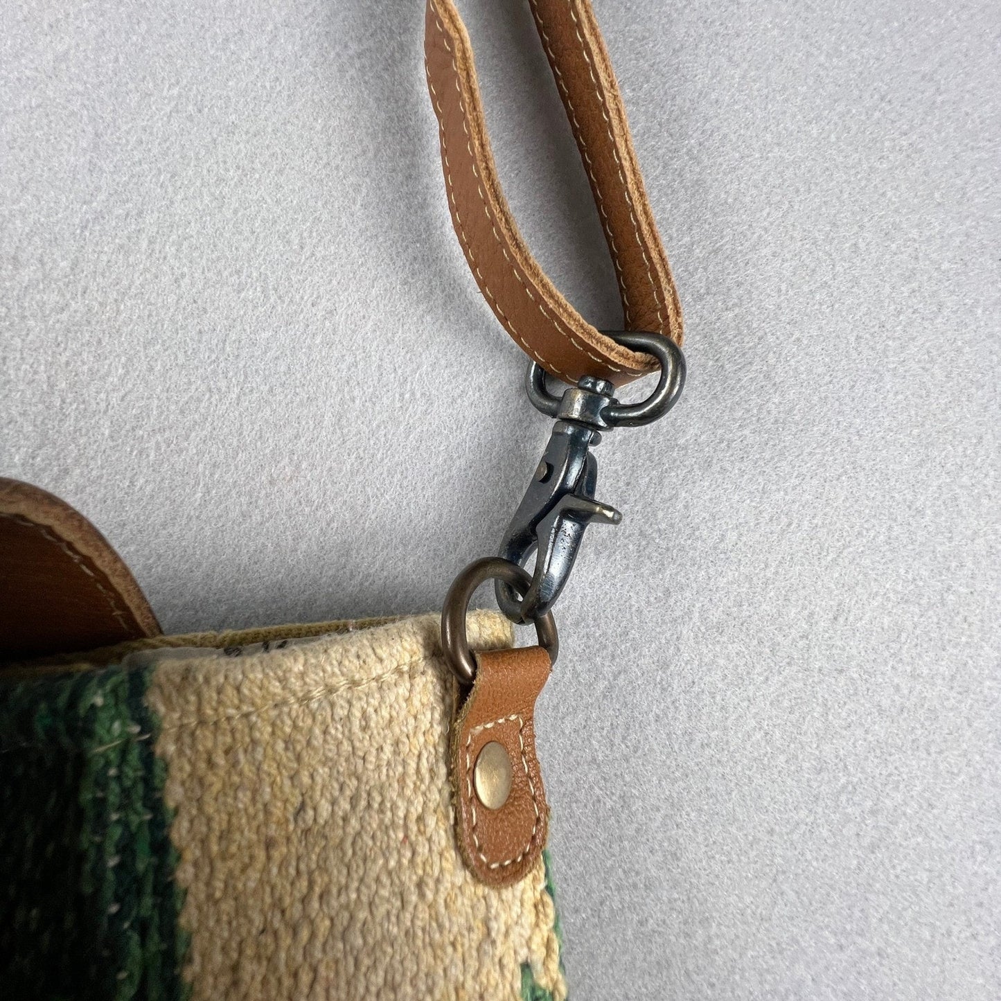 Myra Bag Western Crossbody Tooled Leather Canvas Aztec Boho Shoulder Bag