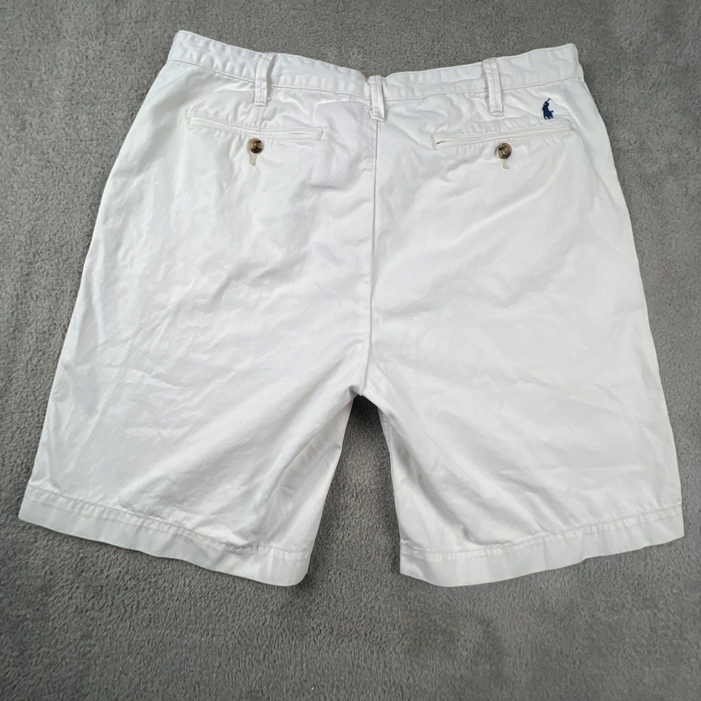 Polo Ralph Lauren Relaxed Fit Chino Shorts Mens 36 Wite Cotton Twill Preppy Golf