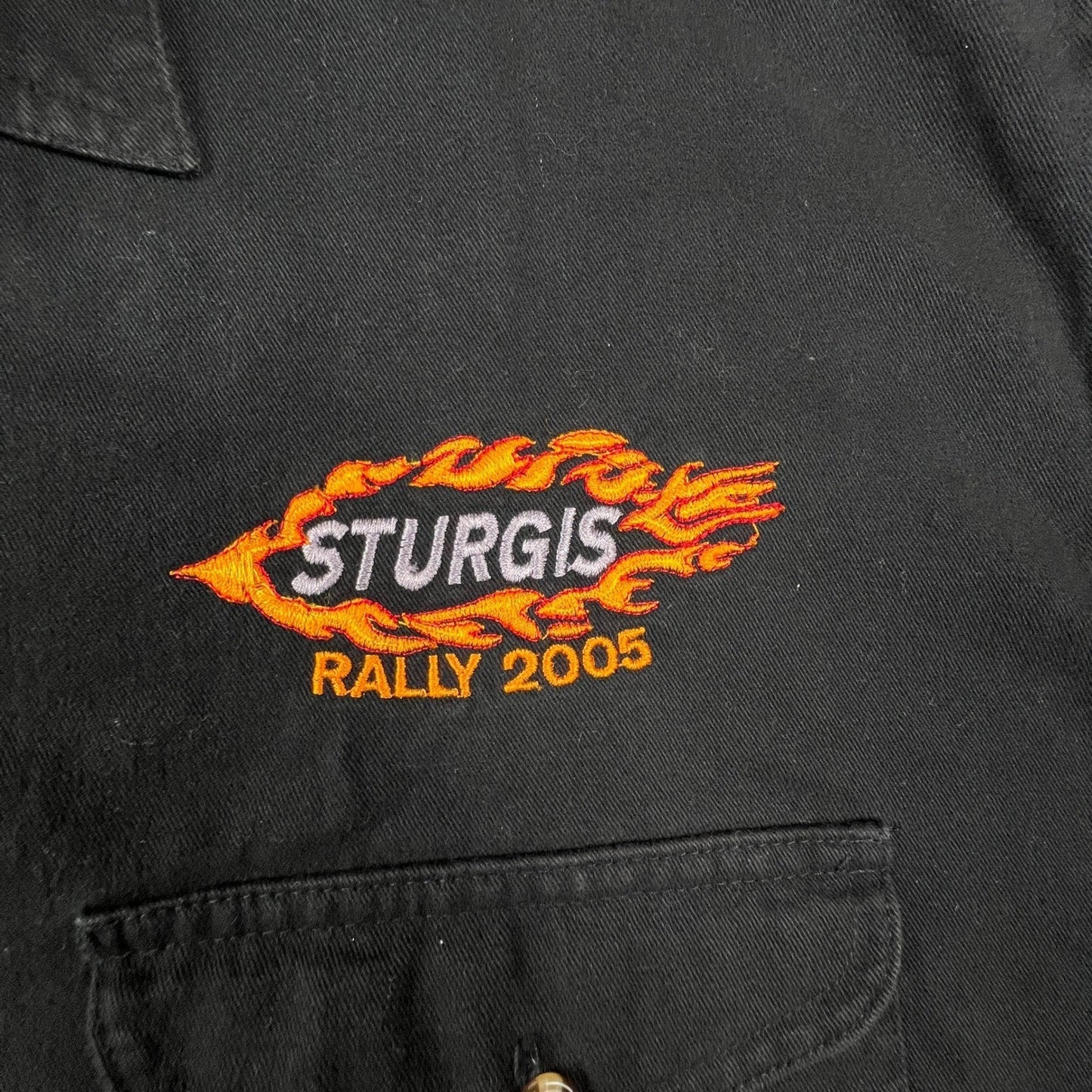 Sturgis Rally 2005 Shirt Mens 2XL Black Sleeveless Biker Moto Cotton Heritage