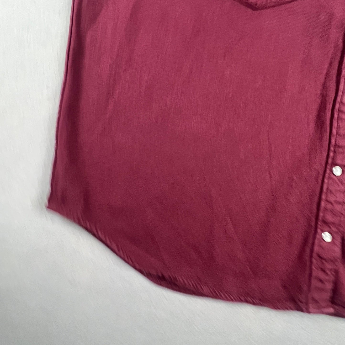 Levi's Western Shirt Mens XXL Burgundy Pearl Snap Twill Long Sleeve Cowboy