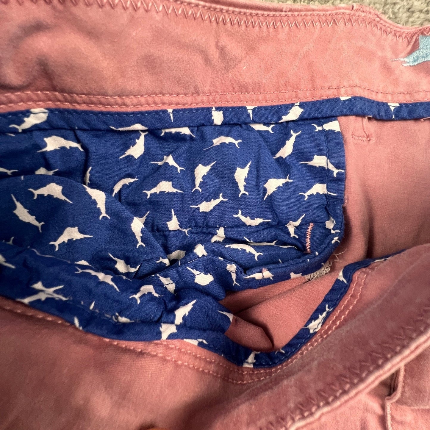Tommy Bahama Boracay Shorts Mens 36 Pink Cotton Tencel Stretch Island Summer