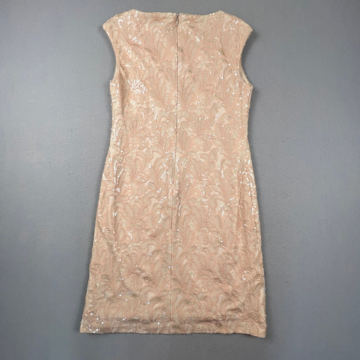 Lauren Ralph Lauren Sheath Dress Womens 8 Sequin Lace Cocktail Party Formal