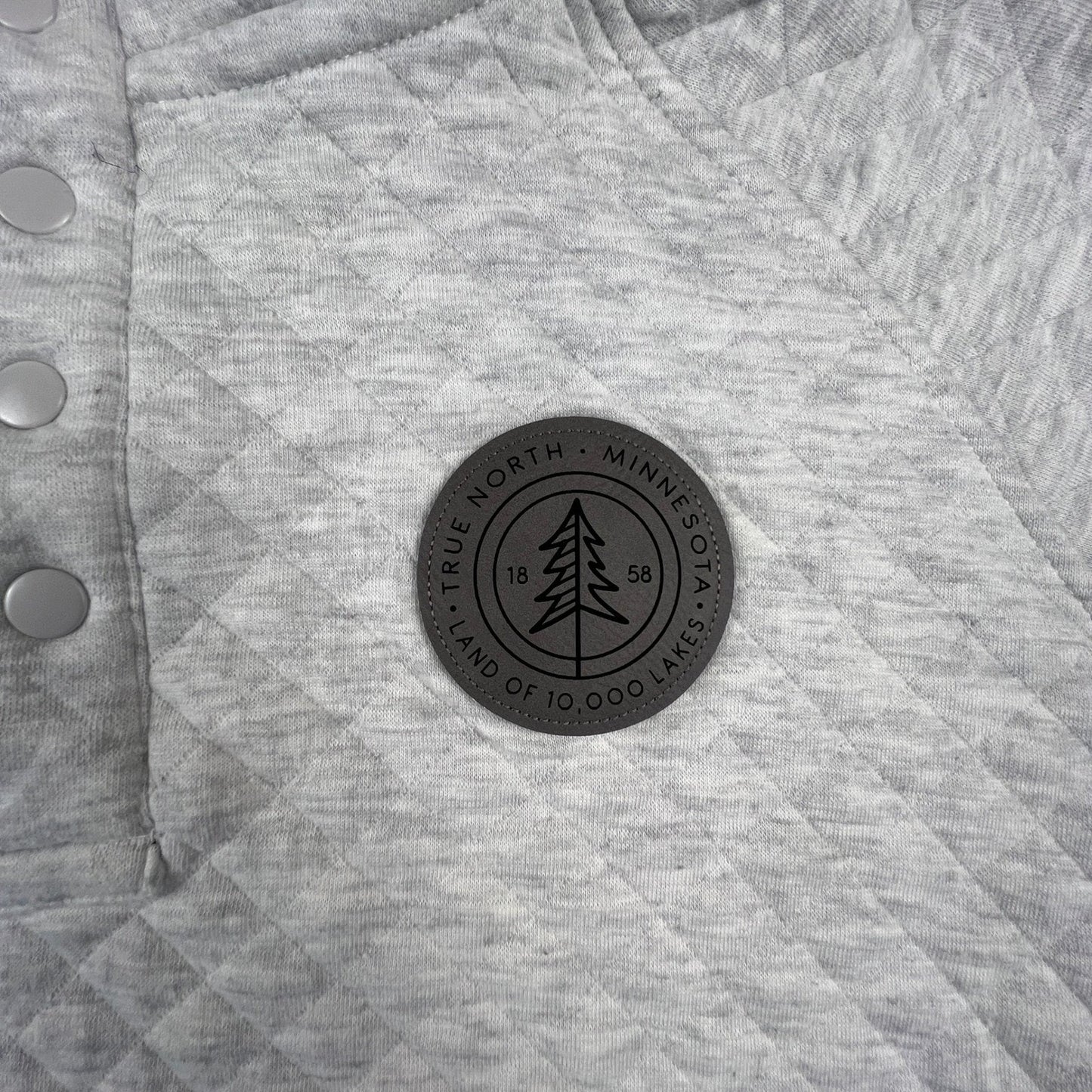 Blue 84 Quilted Pullover Mens Small Grey Minnesota True North Snap Sweatshirt