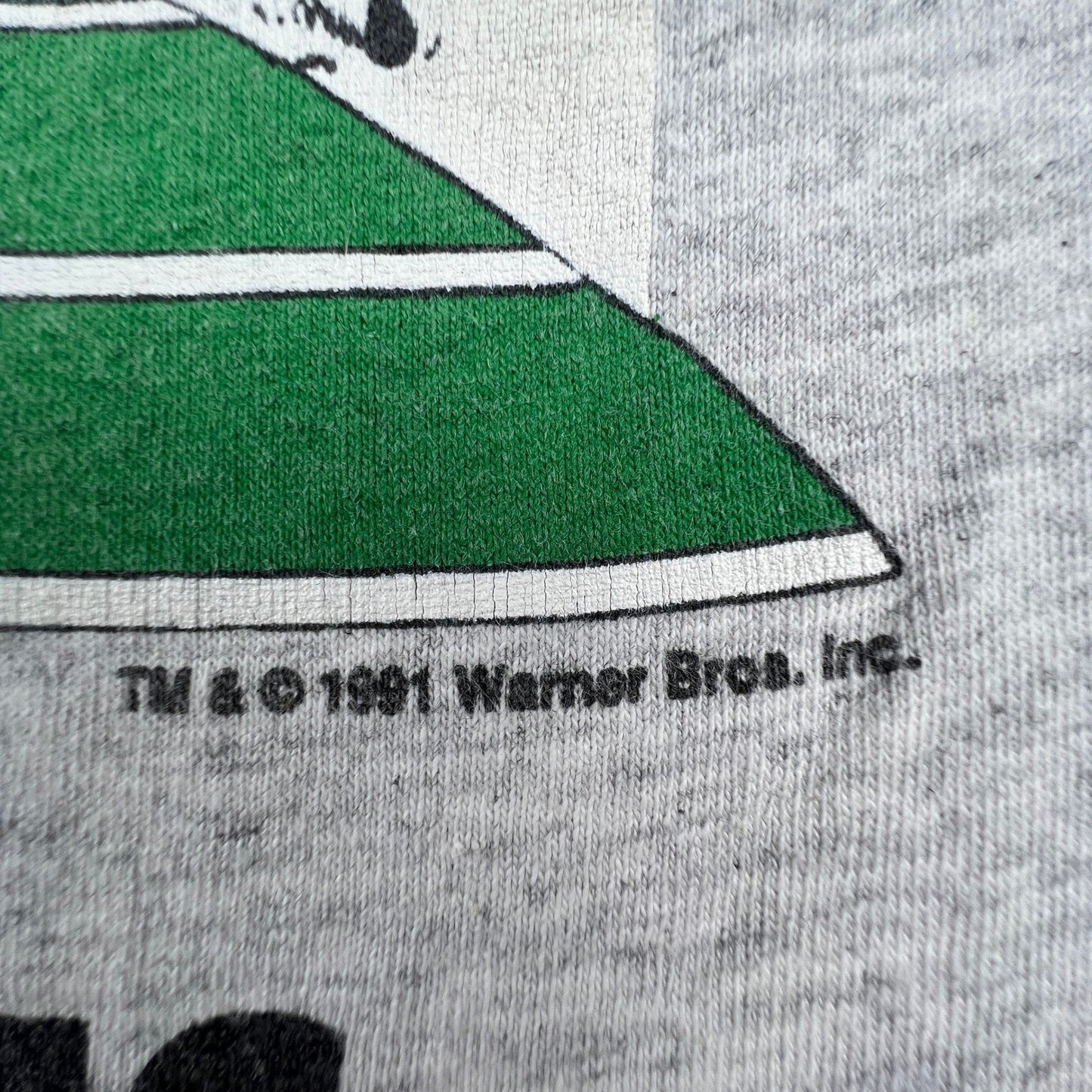 VTG Artex T Shirt Mens XL 1991 Taz Eagan Wildcats Football Looney Tunes Tazmania