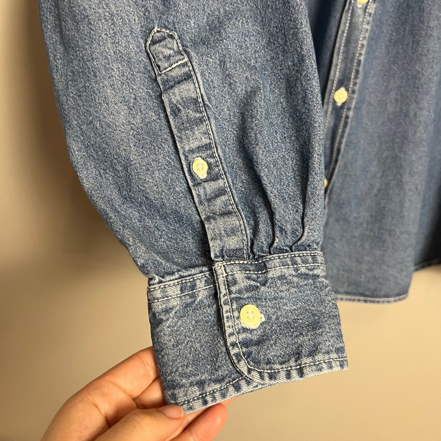 Vintage Michigan 2016 Womens Extra Large Denim Button Down George & Martha Shirt