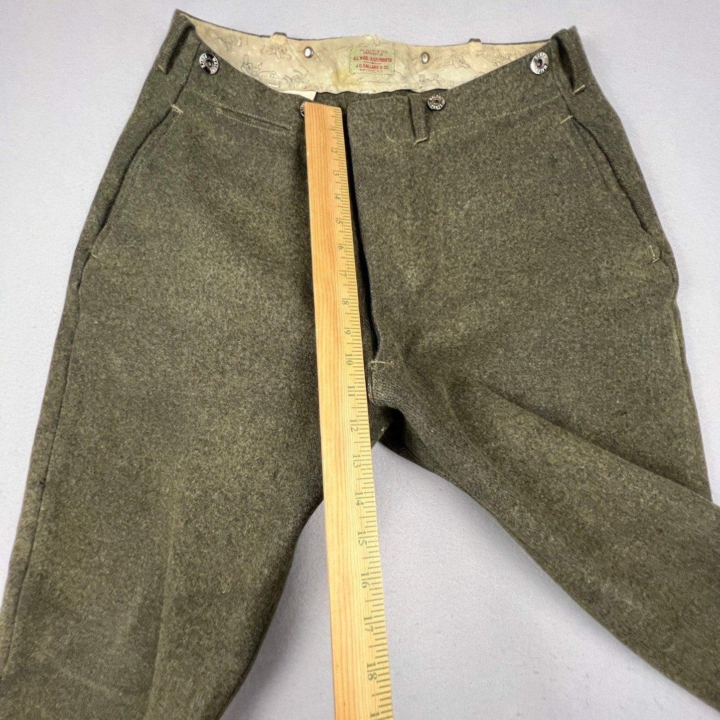 VTG JO Ballard Malone Wool Lace Up Breeches Pants 34 Hunting Logging 30s Johdpur