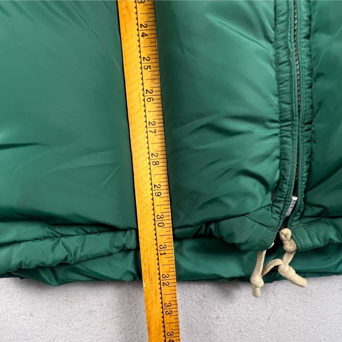 Comfy Goose Down Puffer Jacket Mens XL Green Vintage Seattle Quilt Mfg Hooded