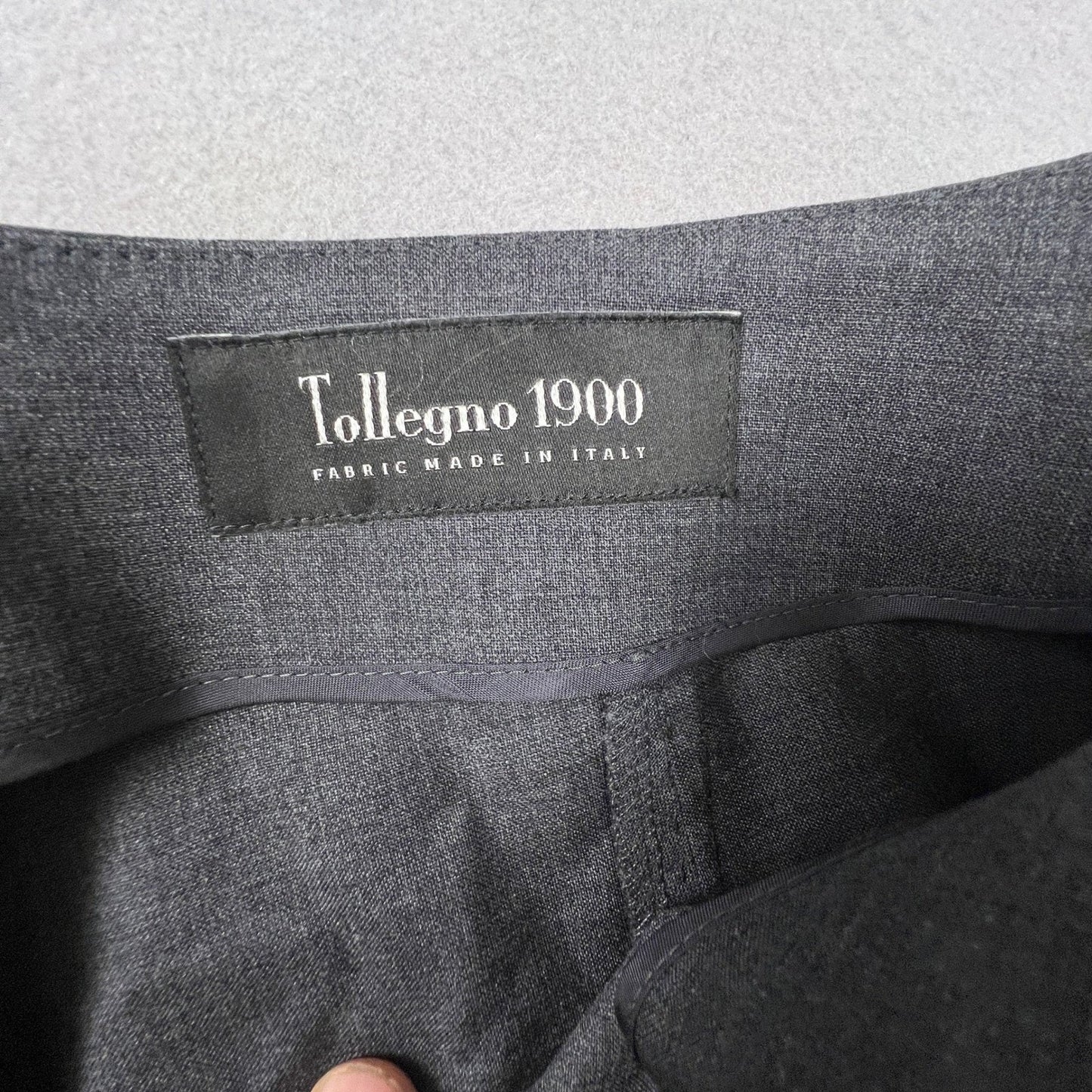 Brooks Brothers Dress Pants Womens 10 Grey Tollegno 1900 Wool Side Zip Split Hem