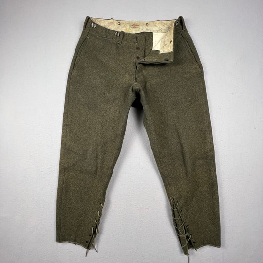 VTG JO Ballard Malone Wool Lace Up Breeches Pants 34 Hunting Logging 30s Johdpur