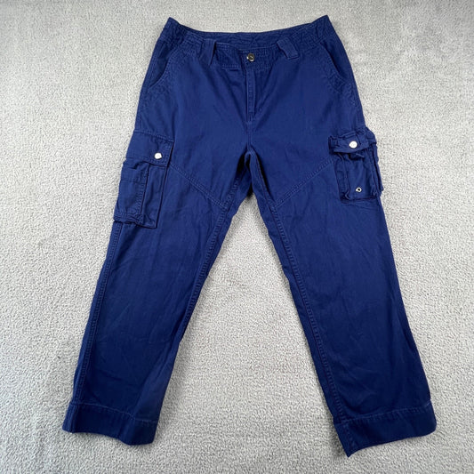 Lauren Ralph Lauren Cargo Utility Pants Womens Size 6 Straight Leg Royal Blue