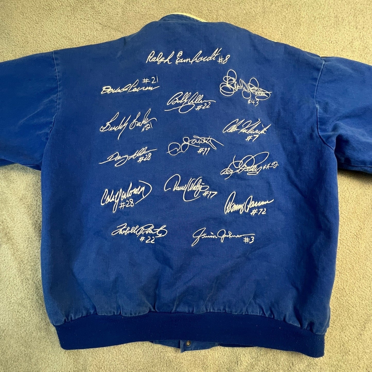Chase Authentics NASCAR Mens XXL Legends Signature Jacket Blue Cotton Twill