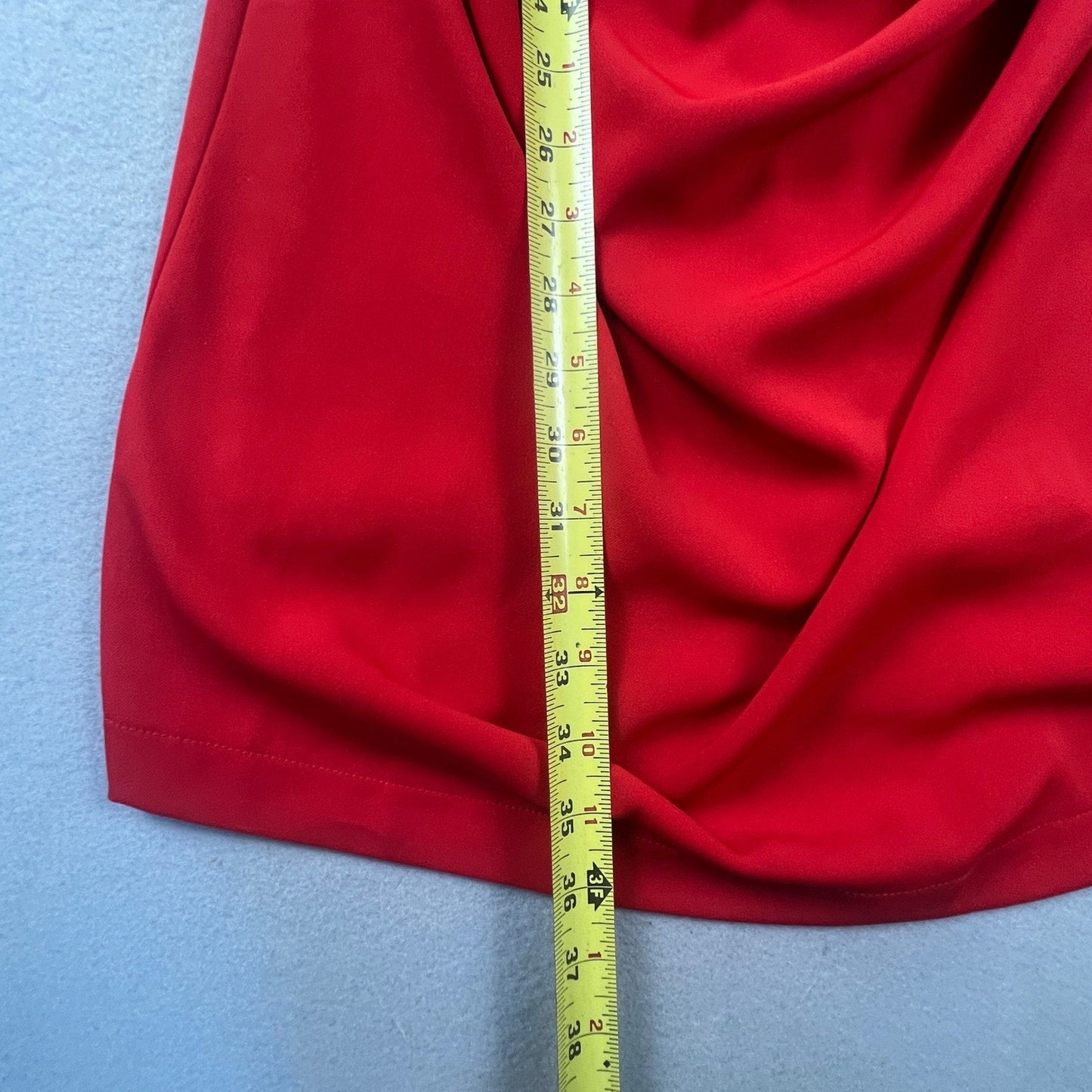 FORE Wrap V-Neck Midi Dress Womens Red Long Sleeve Ruched Cocktail Holiday Party