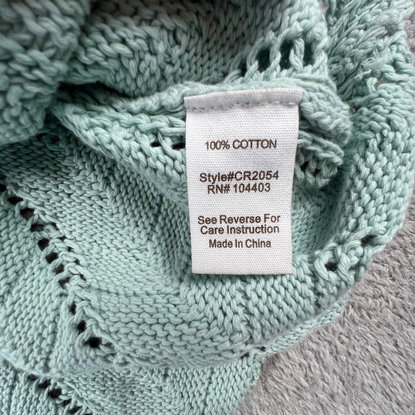 Crochet Knit Halter Top Womens Small Mint Green Boho Festival Blu Pepper