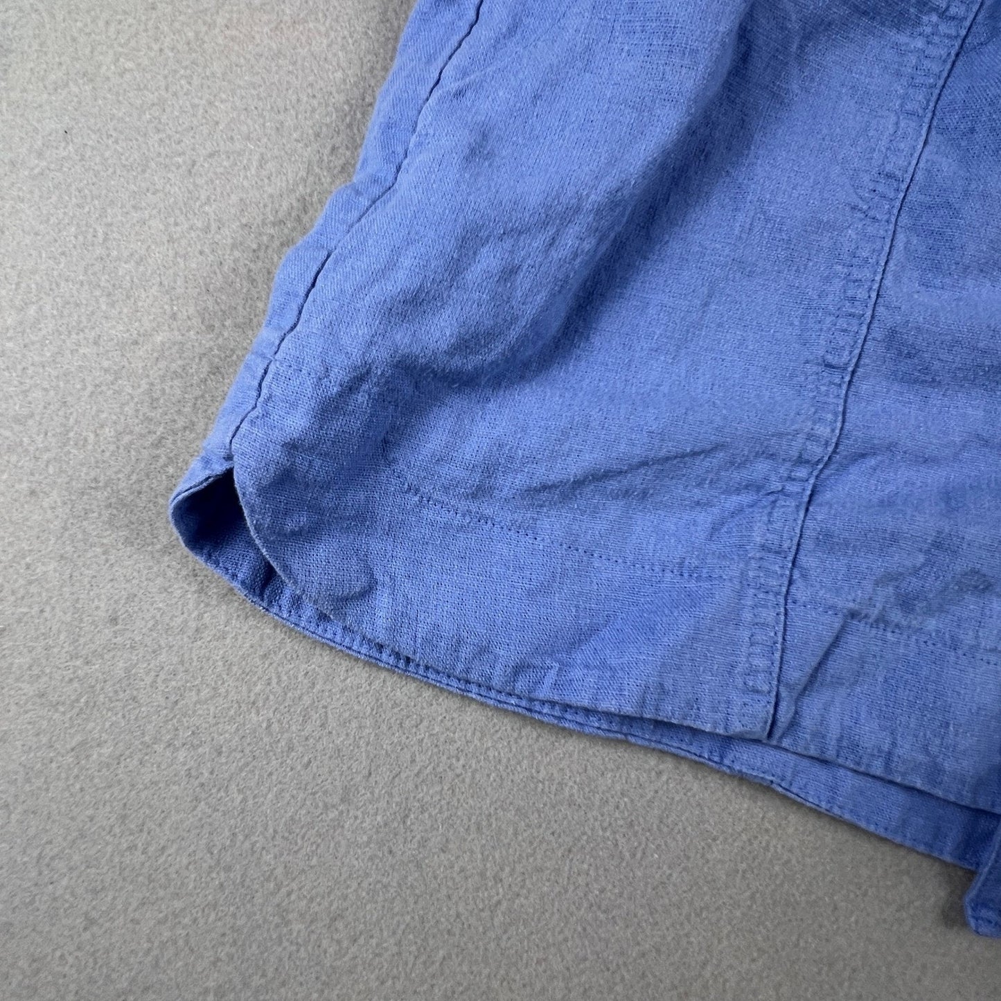 Linen Blend Shorts Medium Purple Drawstring Casual Summer Universal Thread