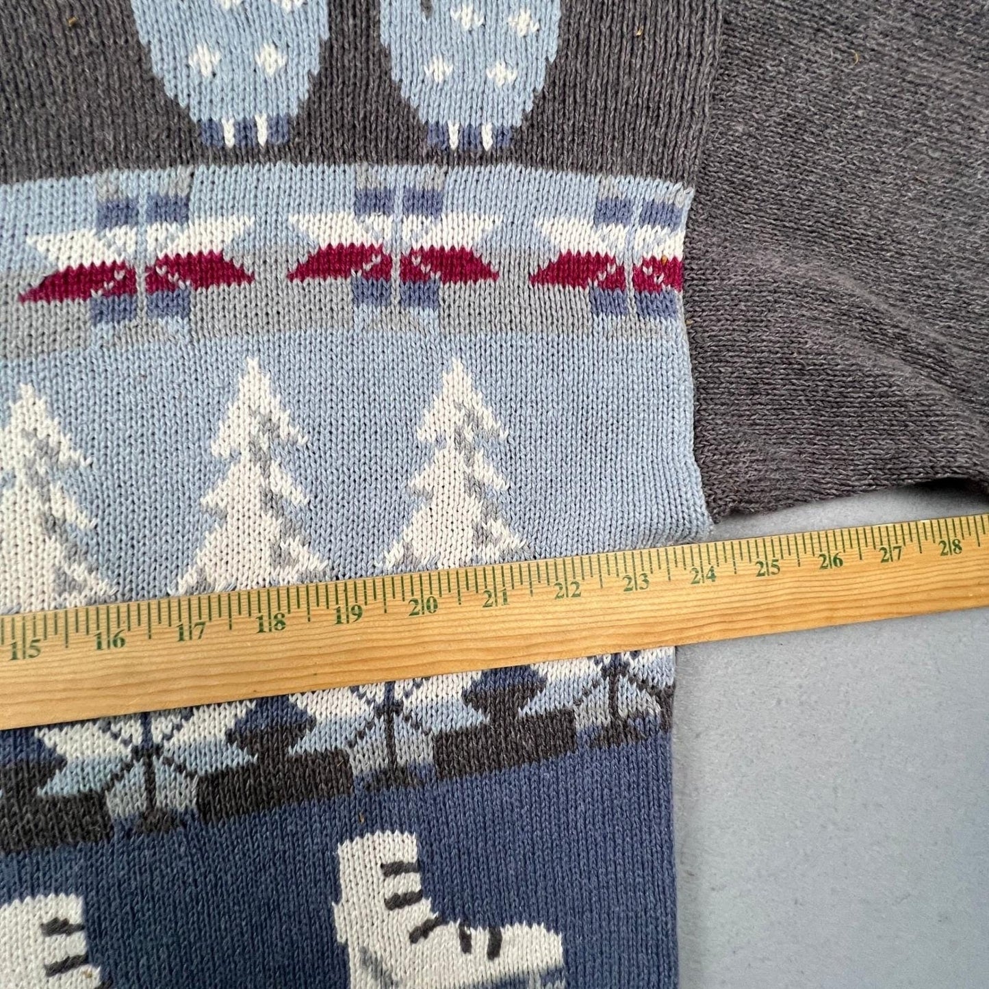 Northern Reflections Cardigan Sweater Womens XL Grey Winter Polar Bear Vintage